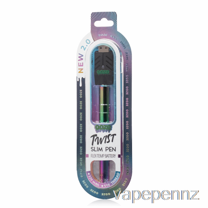 Ooze Slim Twist Pen 2.0 Flex Temp Battery Rainbow VAPE NZ